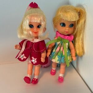 Vintage Mattel Skiddles dolls